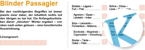 Blinder Passagier