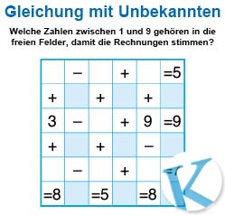 Gleichung mit Unbekannten