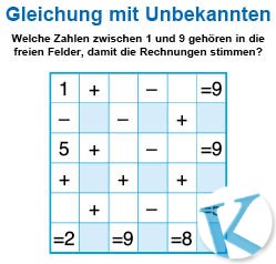 Gleichung mit Unbekannten