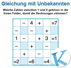 Gleichung mit Unbekannten
