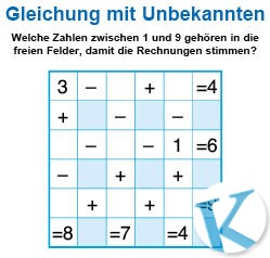 Gleichung mit Unbekannten