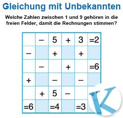 Gleichung mit Unbekannten