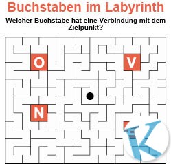 Buchstaben im Labyrinth