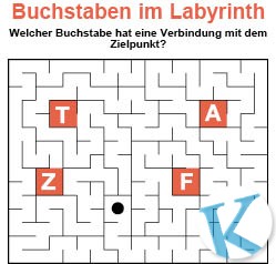 Buchstaben im Labyrinth