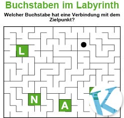 Buchstaben im Labyrinth
