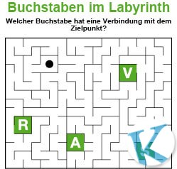 Buchstaben im Labyrinth