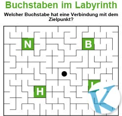 Buchstaben im Labyrinth