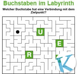 Buchstaben im Labyrinth