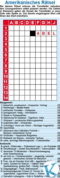 Amerikanisches Rätsel