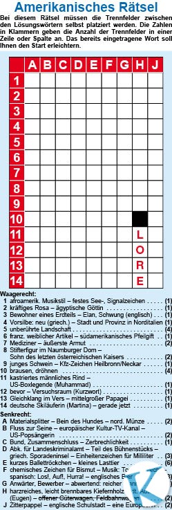 Amerikanisches Rätsel