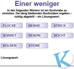 Einer weniger