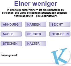 Einer weniger