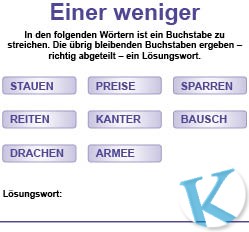 Einer weniger
