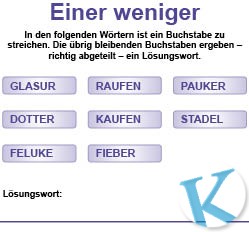 Einer weniger
