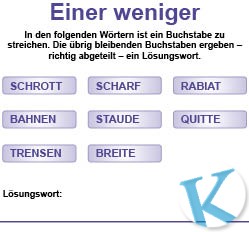 Einer weniger